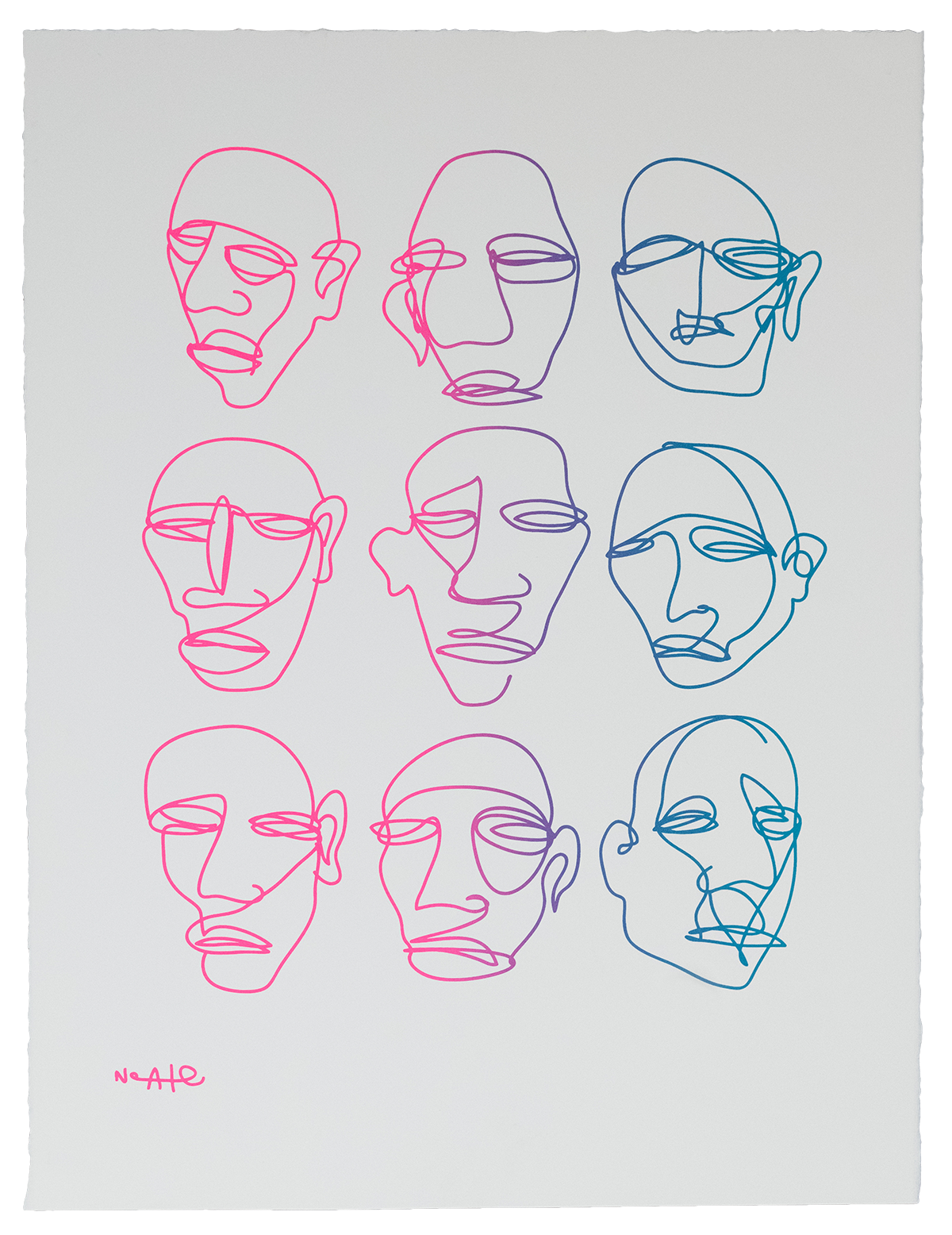 Adam Neate Faces (On Somerset Paper)