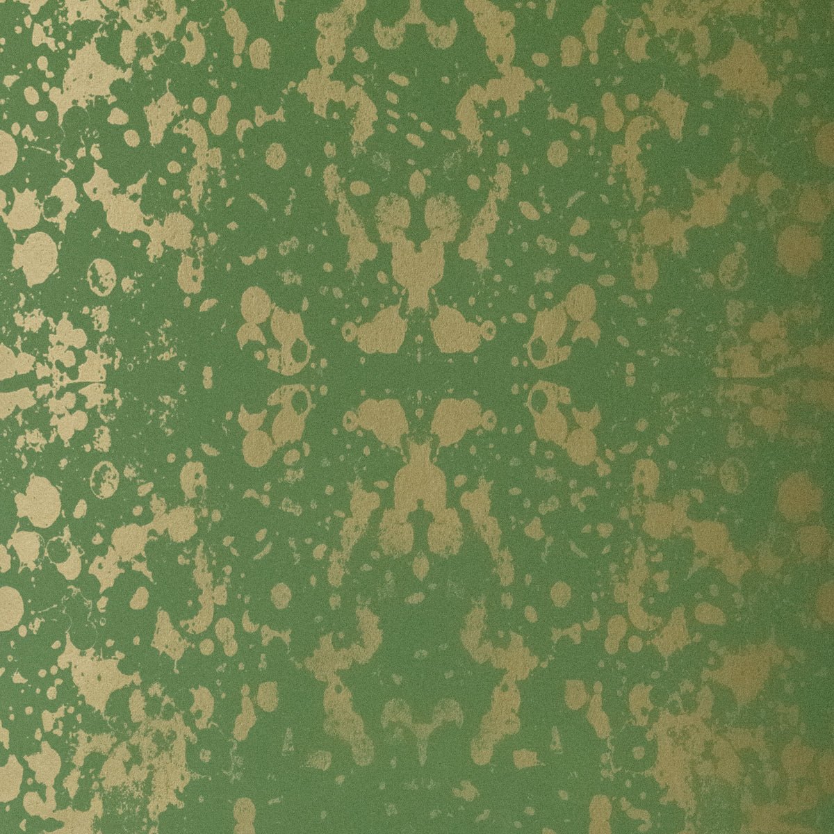 Laz Studio House Spots Wallpaper (Forest Green & Gold)