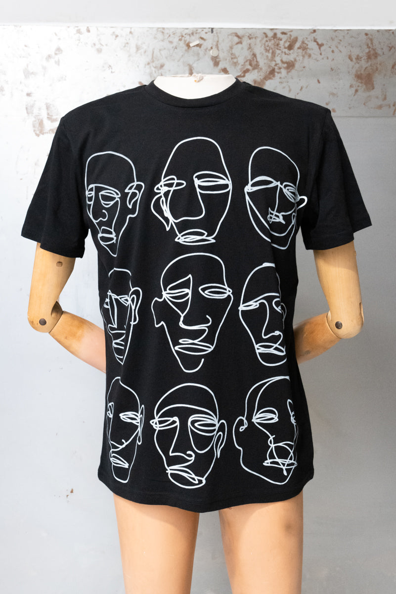Adam Neate Faces T-shirt (Black)