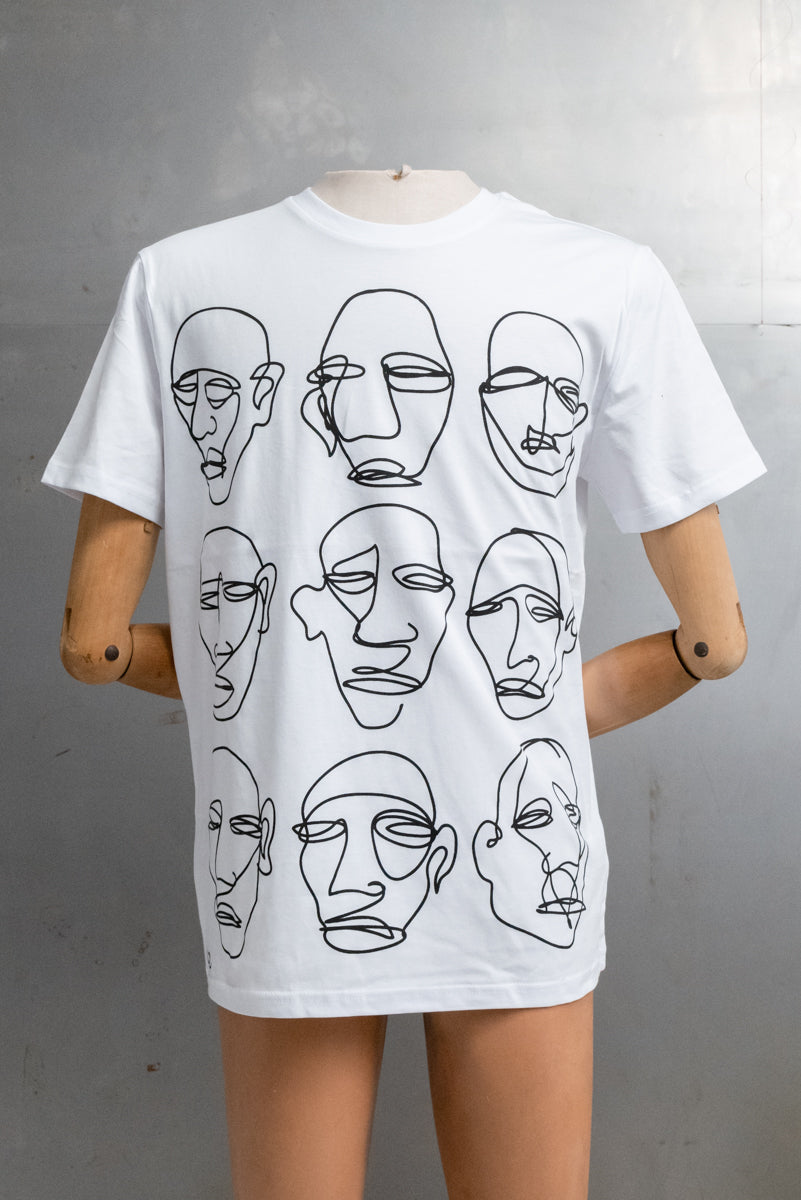 Adam Neate Faces T-shirt (White)