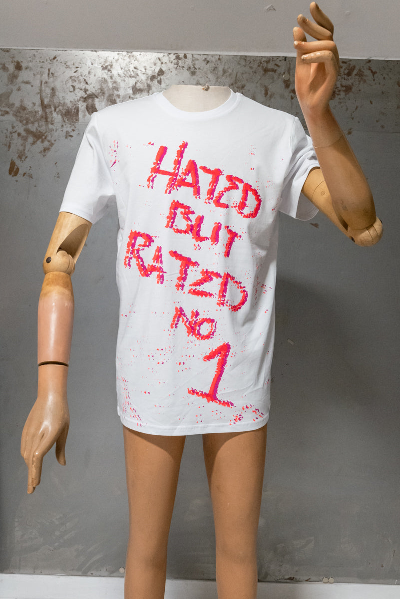 Laz Studio Hated But Rated T-shirt (White)