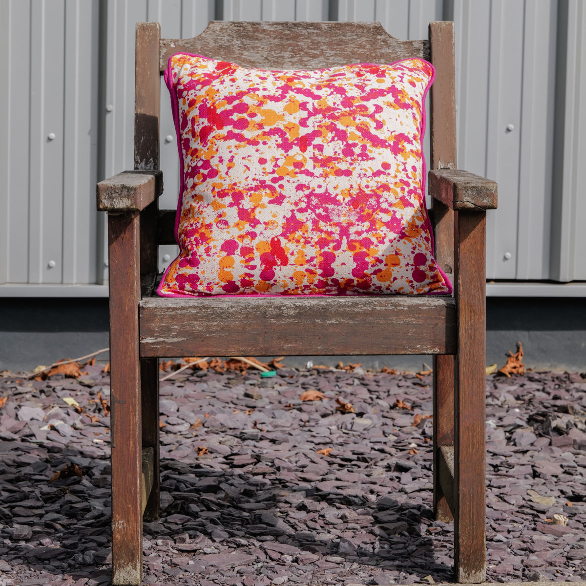 Laz Studio House Spots Cushion (Pink, Orange, Red)