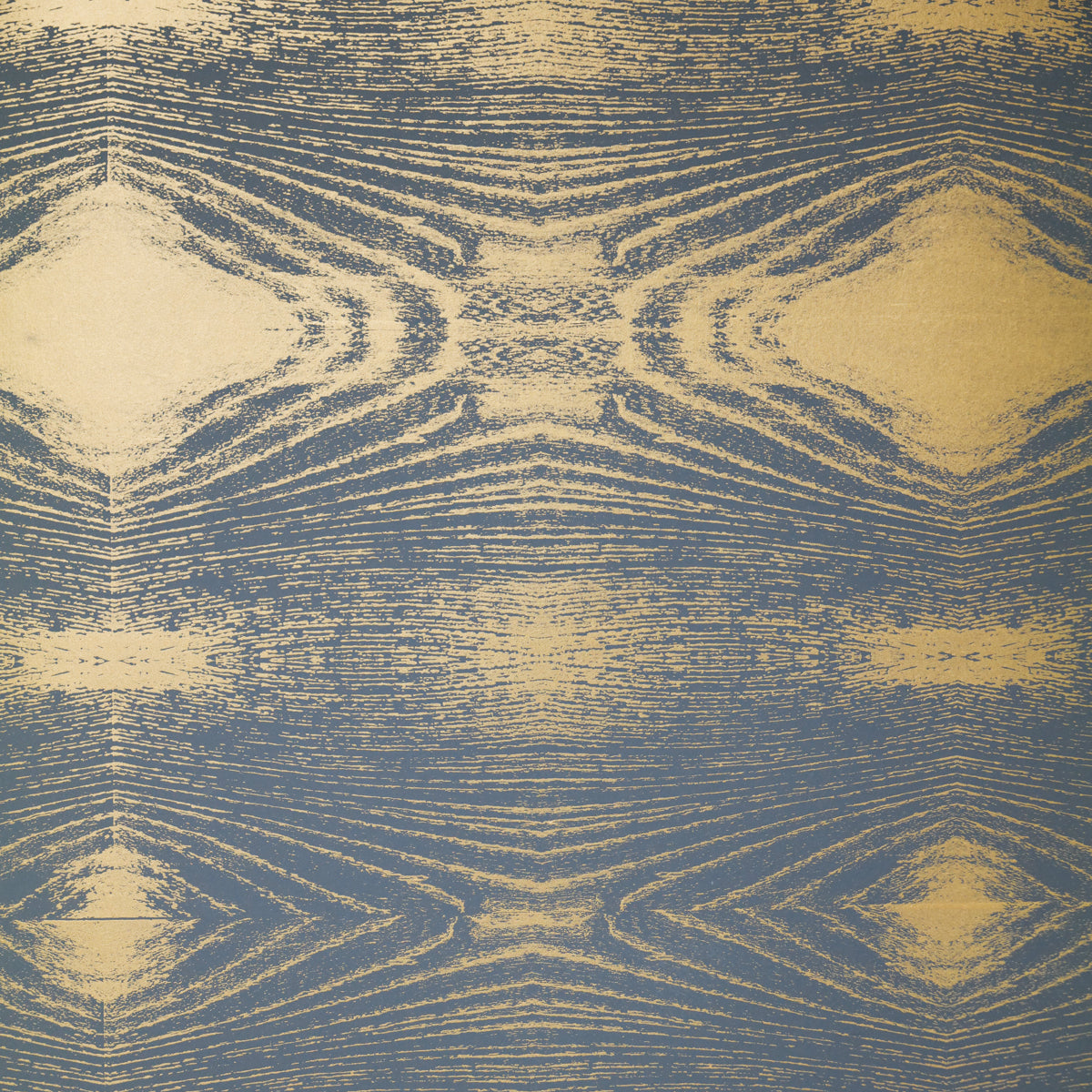 Laz Studio Woodgrain Wallpaper - Navy & Gold