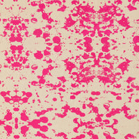 Laz Studio House Spots Fabric (Oatmeal & Pink)