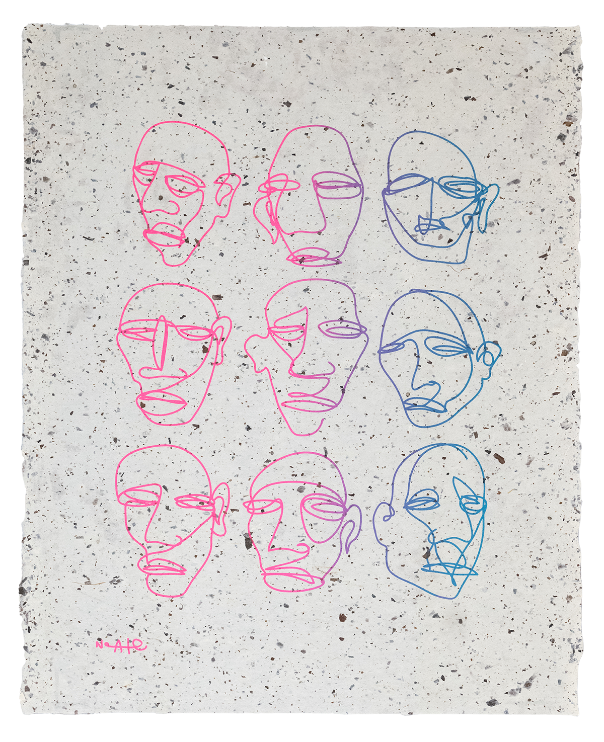 Adam Neate Faces (On Japanese Paper)