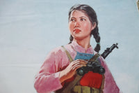 Vintage CCP Propaganda Poster: Militia-woman of Xi Sha