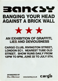 Banging Your Head Against a Brick Wall Cargo exhibition showcard