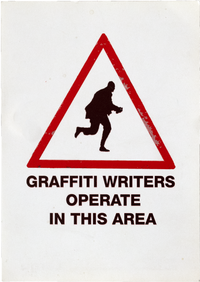 Graffiti Writers Operate in this Area Cargo Exhibition Invitation