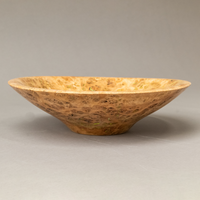 Fruit Bowl / Dish with Scottish Elm Burr and Yellow Accents