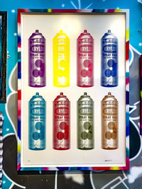 Krylon Series: Many Cans –  Multicolour (Large) (Framed)