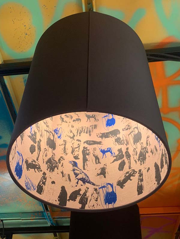 Charming Baker Stag Lampshade Blue
